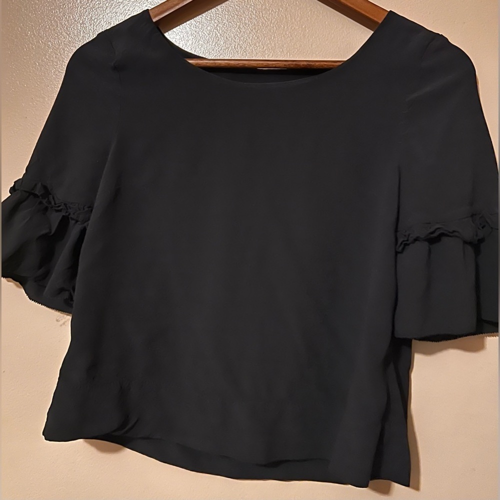 & other stories ruffle sleeve top size 6